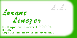 lorant linczer business card